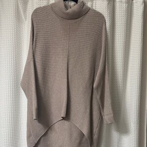 Cyrus Taupe Cowl Neck Sweater